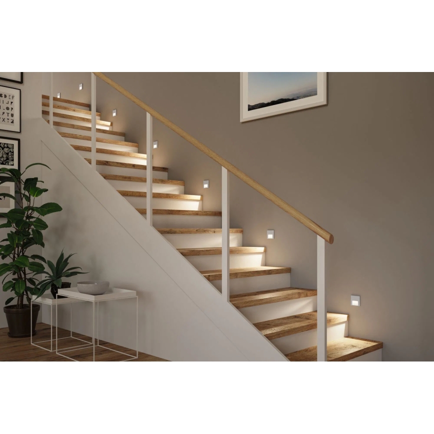 Paulmann 80003 - LED/1W Iluminación de escalera con sensor TSARO 230V Lead/cromo mate