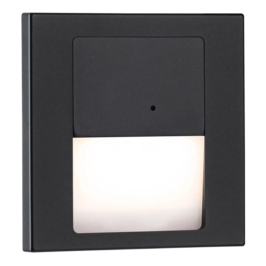Paulmann 80004 - LED/1W Iluminación de escalera con sensor TSARO 230V Lead/negro