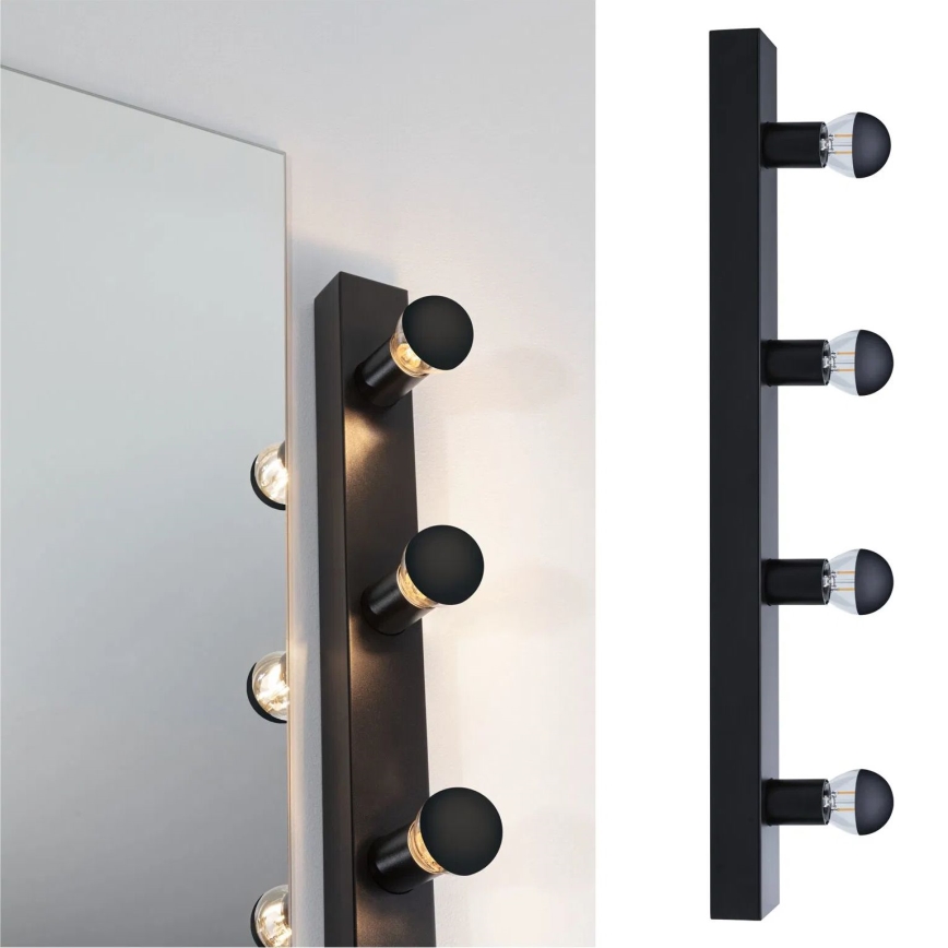 Paulmann 80099 - 4xE14/40W IP44 Iluminación de espejo de baño REGULA 230V negro