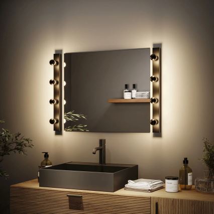 Paulmann 80099 - 4xE14/40W IP44 Iluminación de espejo de baño REGULA 230V negro