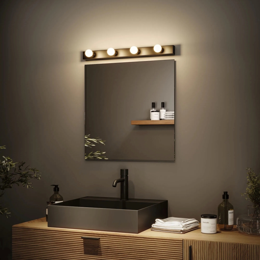 Paulmann 80099 - 4xE14/40W IP44 Iluminación de espejo de baño REGULA 230V negro