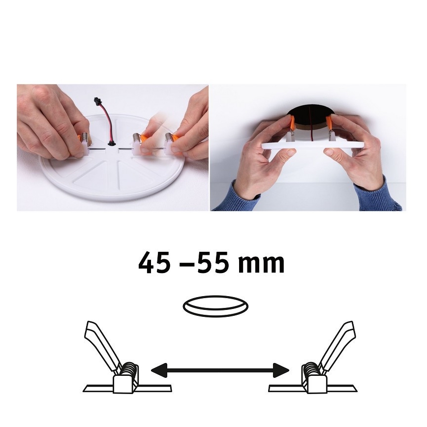 Paulmann 92390 - LED/4,5W IP44 Lámpara empotrable para el baño VARIFIT 230V