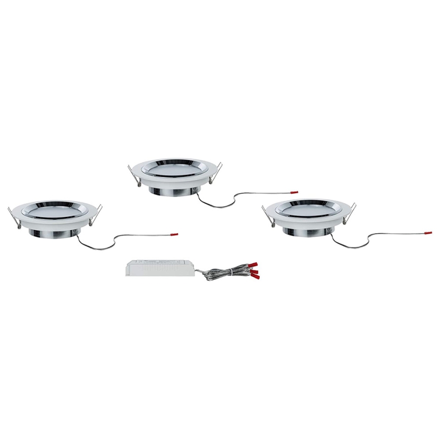 Paulmann 92693 - SET 3xLED/8W Lámpara empotrable regulable PREMIUM LINE 230/