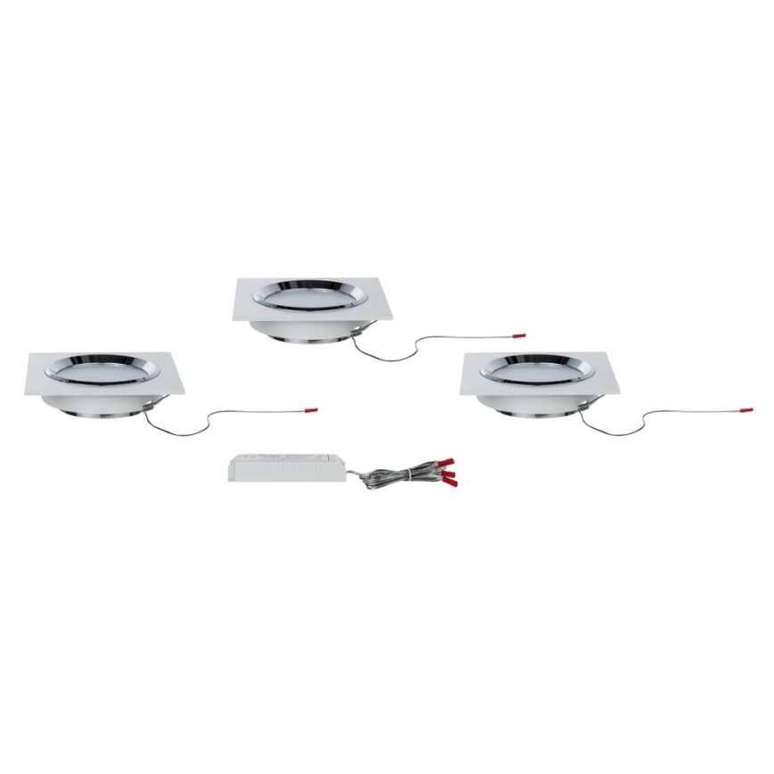 Paulmann 92695 - SET 3x Luz de techo LED regulable DICE 3xLED/8W/230V
