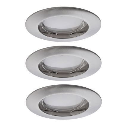 Paulmann 92827 - SET 3xLED/7W IP44 Lámpara empotrable regulable para el baño COIN 230V