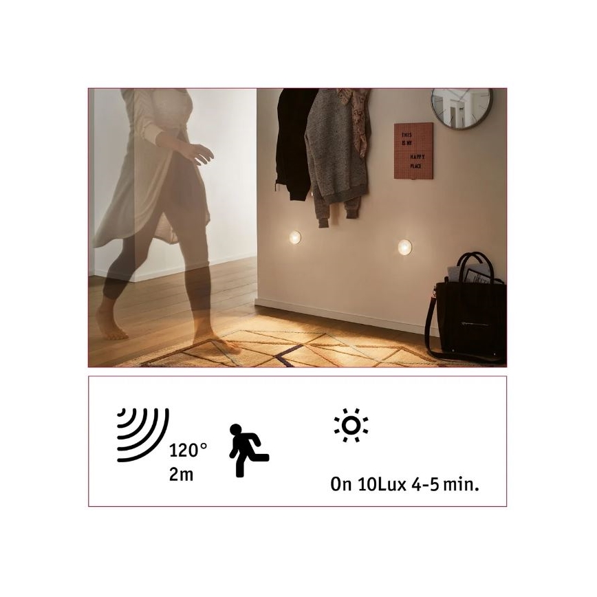 Paulmann 92925 - LED/2,7W Iluminación de escalera con sensor WAND 230V 2700K