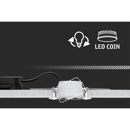 Paulmann 92971 - SET 3x LED/4,2W IP23 Lámpara empotrable regulable para el baño NOVA 230V