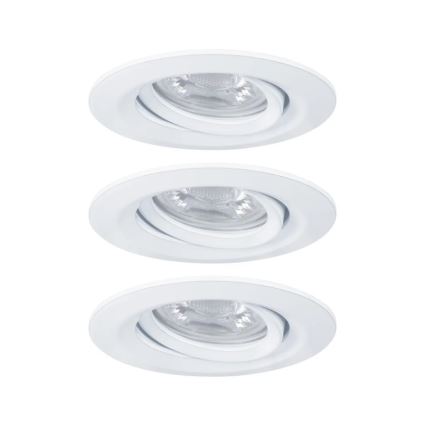 Paulmann 92971 - SET 3x LED/4,2W IP23 Lámpara empotrable regulable para el baño NOVA 230V