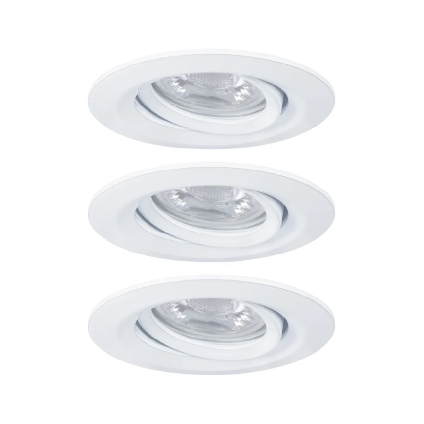 Paulmann 92971 - SET 3x LED/4,2W IP23 Lámpara empotrable regulable para el baño NOVA 230V