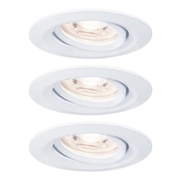 Paulmann 92971 - SET 3x LED/4,2W IP23 Lámpara empotrable regulable para el baño NOVA 230V