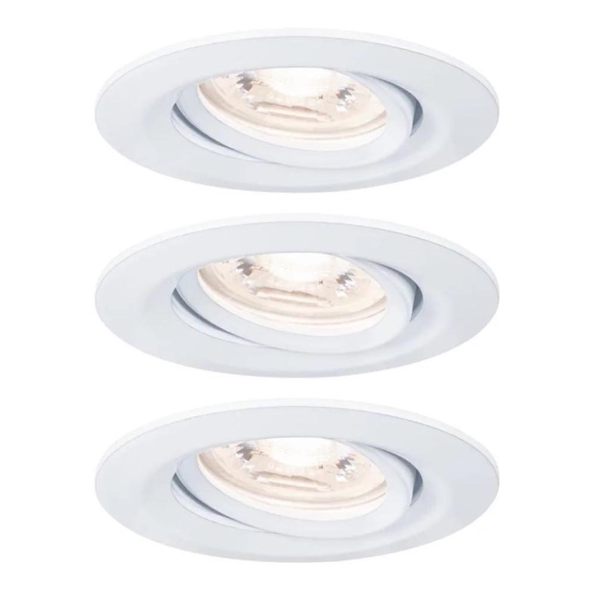 Paulmann 92971 - SET 3x LED/4,2W IP23 Lámpara empotrable regulable para el baño NOVA 230V