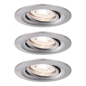 Paulmann 92973 - SET 3xLED/4,2W IP23 Lámpara de baño regulable COIN 230V