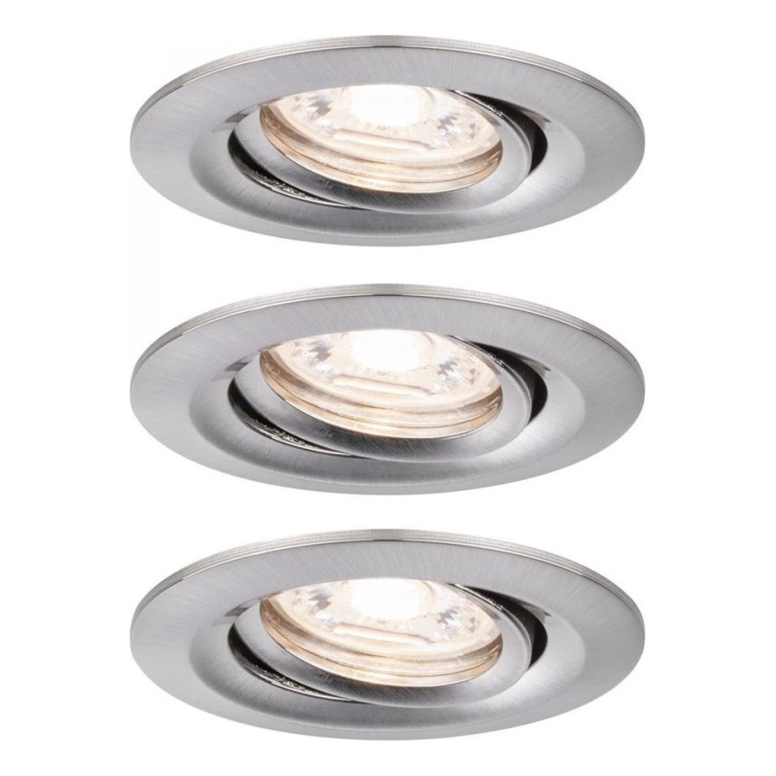 Paulmann 92973 - SET 3xLED/4,2W IP23 Lámpara de baño regulable COIN 230V
