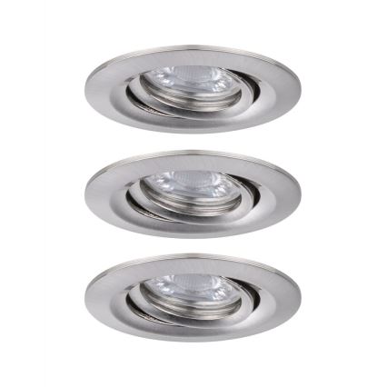 Paulmann 92973 - SET 3xLED/4,2W IP23 Lámpara de baño regulable COIN 230V