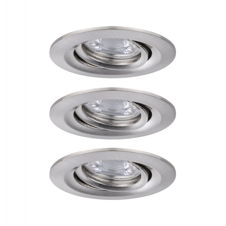 Paulmann 92973 - SET 3xLED/4,2W IP23 Lámpara de baño regulable COIN 230V