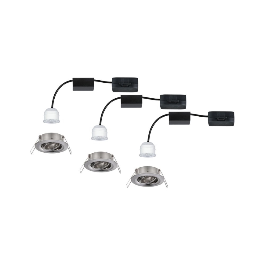 Paulmann 92973 - SET 3xLED/4,2W IP23 Lámpara de baño regulable COIN 230V