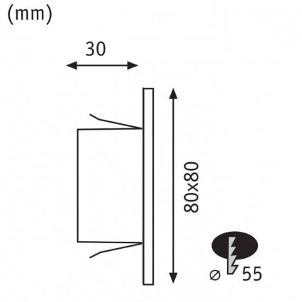Paulmann 93093 - LED/1,2W Iluminación de escalera EDGE 230V