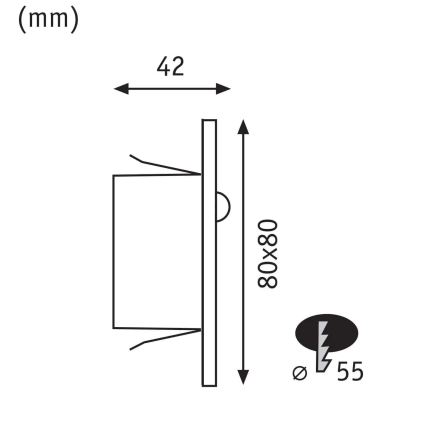 Paulmann 93133 - LED/1,2W Iluminación de escalera con sensor EDGE 230V blanco