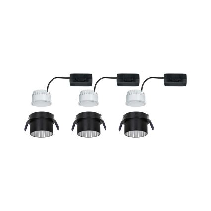 Paulmann 93383 - JUEGO 3xLED/6W IP44 Lámpara empotrable regulable para el baño GIL 230V