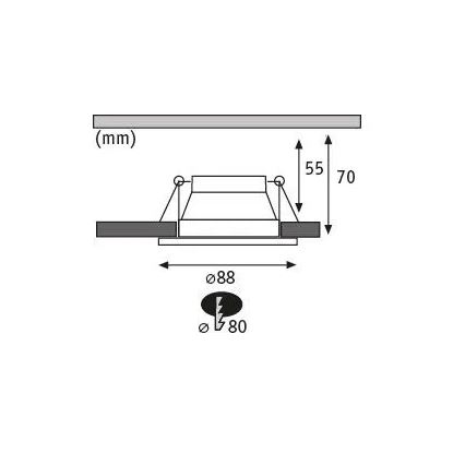 Paulmann 93402 - SET 3xLED/6W IP44 Lámpara empotrable regulable para el baño COLE 230V