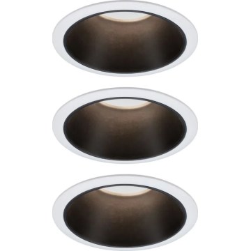 Paulmann 93402 - SET 3xLED/6W IP44 Lámpara empotrable regulable para el baño COLE 230V