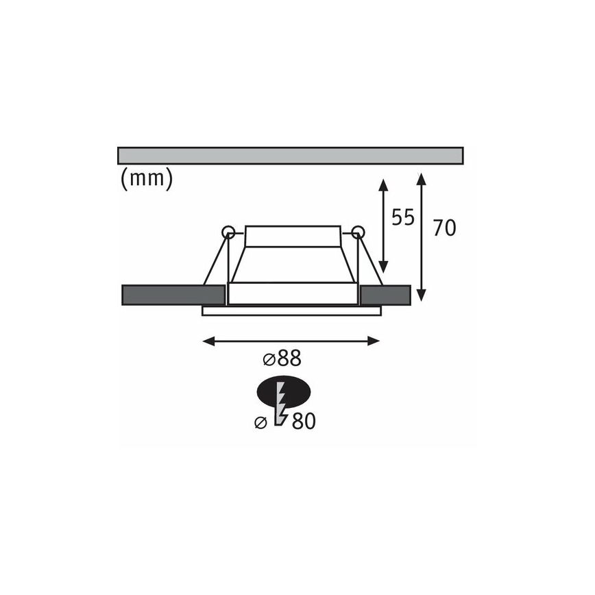 Paulmann 93406 - JUEGO 3xLED/6,5W IP44 Luz empotrable de baño regulable COLE 230V
