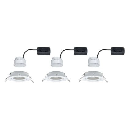 Paulmann 93449 - SET 3xLED/6,5W IP23 Lámpara empotrable de baño NOVA 230V