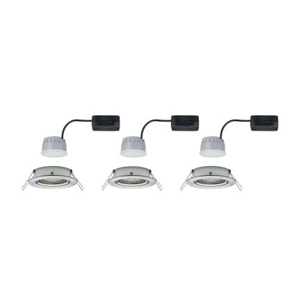 Paulmann 93483 - JUEGO 3xLED/6,5W IP23 Luz empotrada de baño regulable NOVA 230V