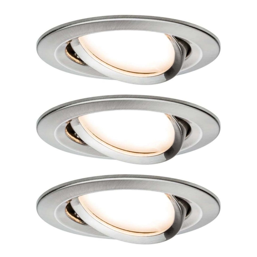 Paulmann 93483 - JUEGO 3xLED/6,5W IP23 Luz empotrada de baño regulable NOVA 230V