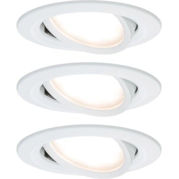 Paulmann 93485 - SET 3xLED/6W IP23 Lámpara empotrable regulable para el baño NOVA 230V
