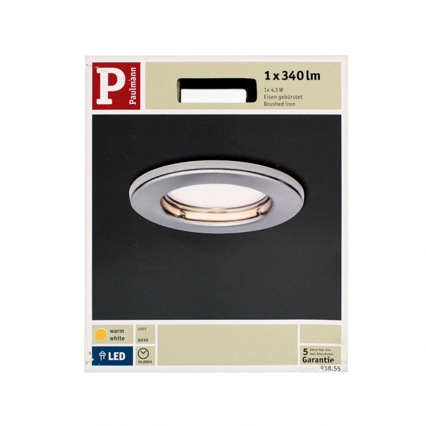 Paulmann 93855 - LED-GU10/4,5W Lámpara empotrable PREMIUM LINE 230V
