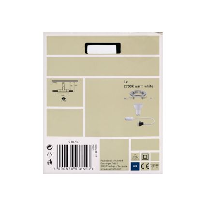 Paulmann 93855 - LED-GU10/4,5W Lámpara empotrable PREMIUM LINE 230V