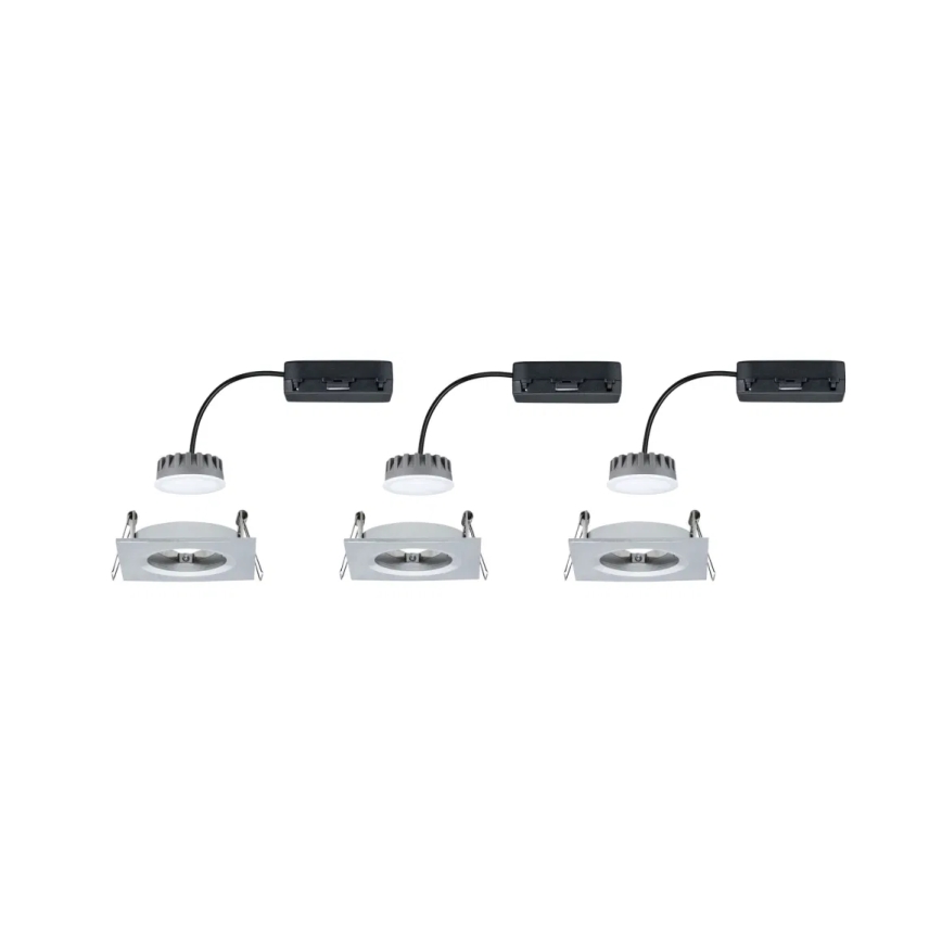 Paulmann 93895 - SET 3xLED/6W IP44 Lámpara empotrable regulable para el baño NOVA 230V