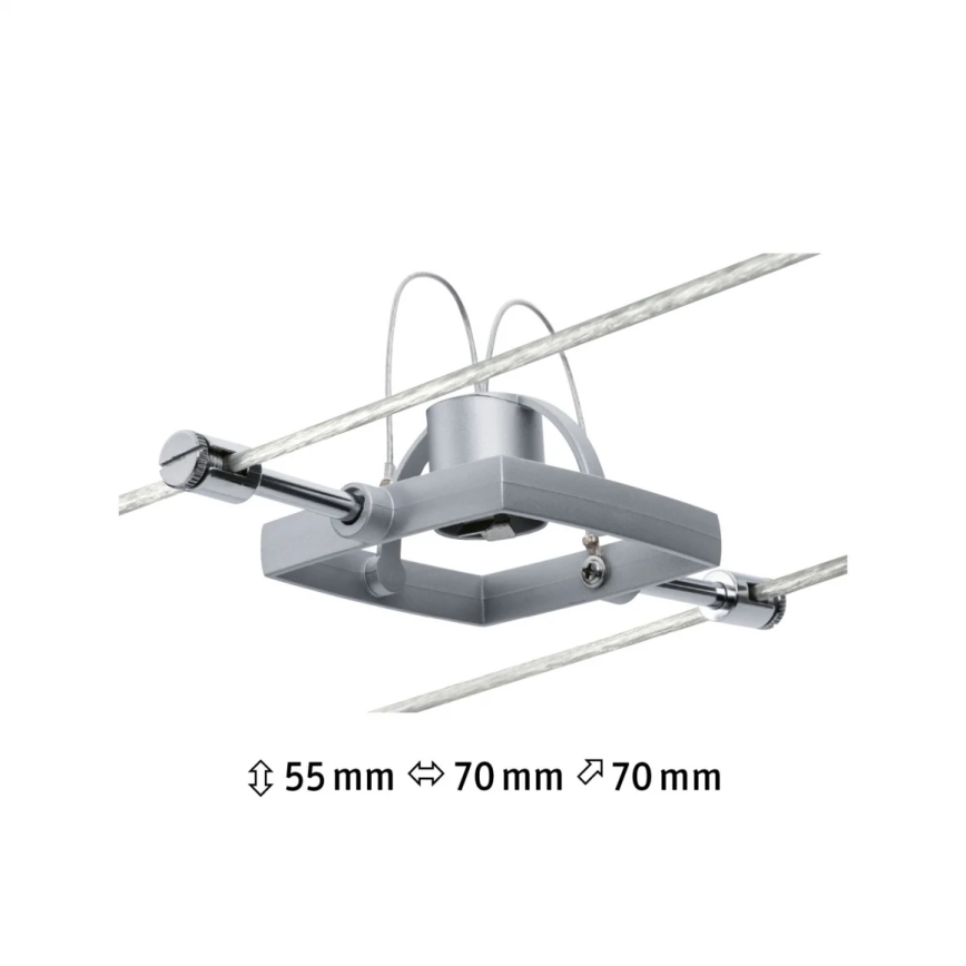 Paulmann 94132 - 1xGU5,3/10W Foco para sistema de rieles MAC 12V cromo mate
