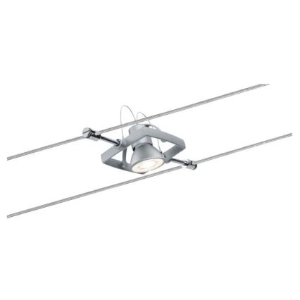 Paulmann 94133 - SET 5xGU5,3/10W Foco para sistema de cable MAC 230V cromo mate