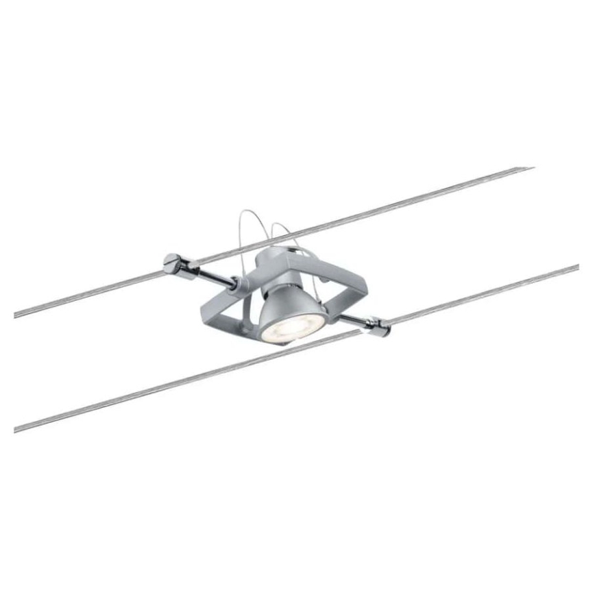 Paulmann 94133 - SET 5xGU5,3/10W Foco para sistema de cable MAC 230V cromo mate