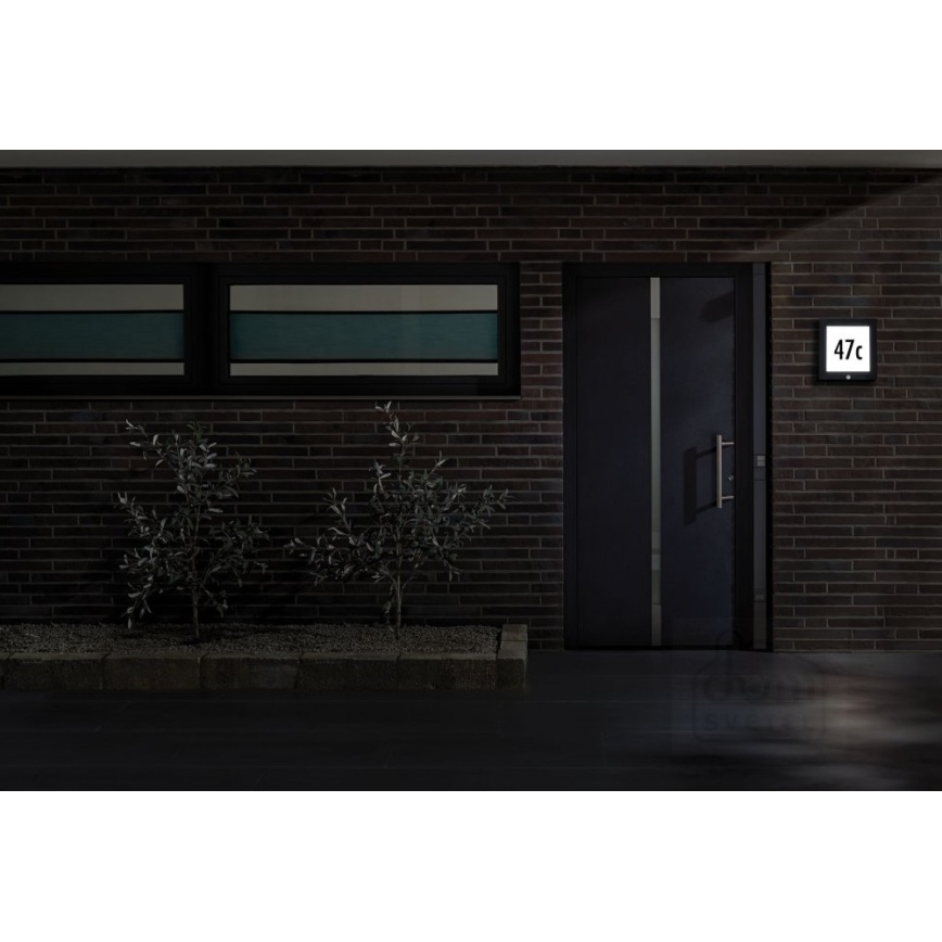 Paulmann 94255 - LED/13W IP44 Número de casa con sensor 230V