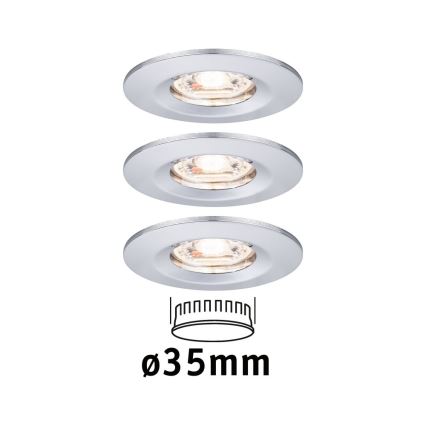 Paulmann 94303 - SET 3xLED/4W IP44 Lámpara empotrable de baño COIN 230V