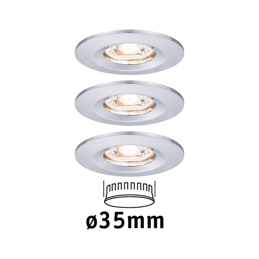 Paulmann 94303 - SET 3xLED/4W IP44 Lámpara empotrable de baño COIN 230V
