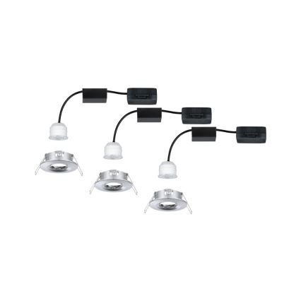 Paulmann 94303 - SET 3xLED/4W IP44 Lámpara empotrable de baño COIN 230V