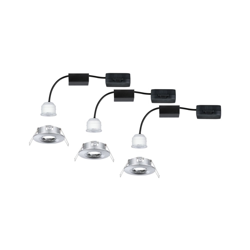 Paulmann 94303 - SET 3xLED/4W IP44 Lámpara empotrable de baño COIN 230V