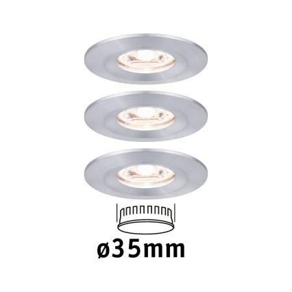 Paulmann 94305 - SET 3xLED/4W IP44 Lámpara empotrable de baño NOVA 230V