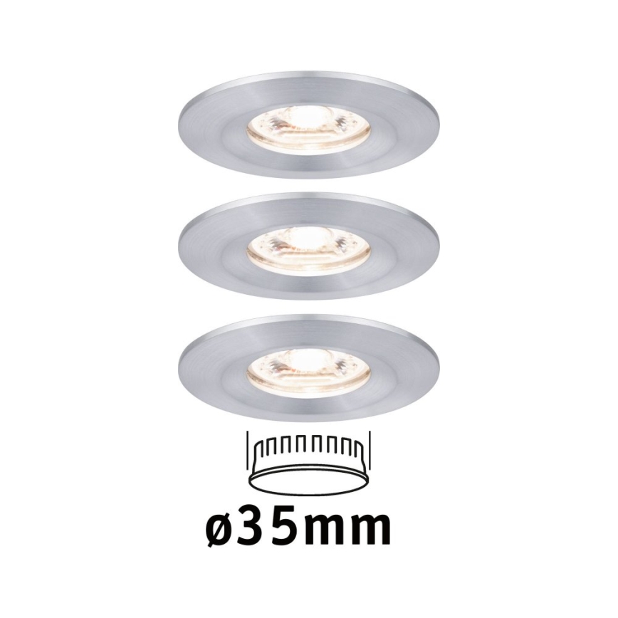 Paulmann 94305 - SET 3xLED/4W IP44 Lámpara empotrable de baño NOVA 230V