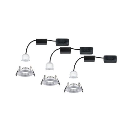 Paulmann 94305 - SET 3xLED/4W IP44 Lámpara empotrable de baño NOVA 230V