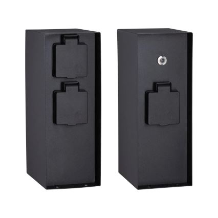 Paulmann 94315 - Columna de enchufe para exterior con sensor crepuscular RIO 3Z 230V IP44