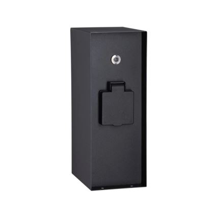 Paulmann 94315 - Columna de enchufe para exterior con sensor crepuscular RIO 3Z 230V IP44