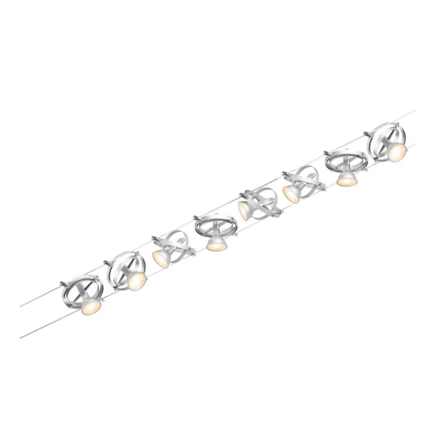 Paulmann 94490 - JUEGO 8xGU5,3/7,5W Foco para sistema de rieles CARDAN 230V cromo mate