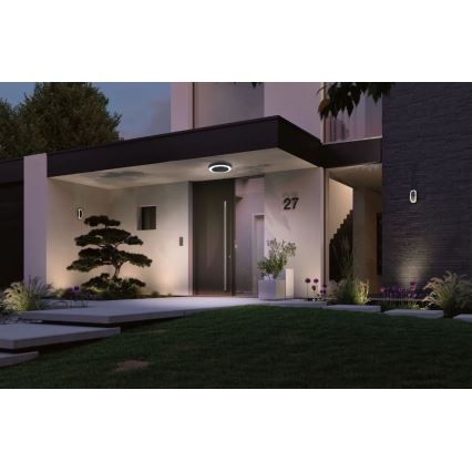 Paulmann 94526 - LED/14W IP44 Plafón de exterior con sensor CIRCULA 230V