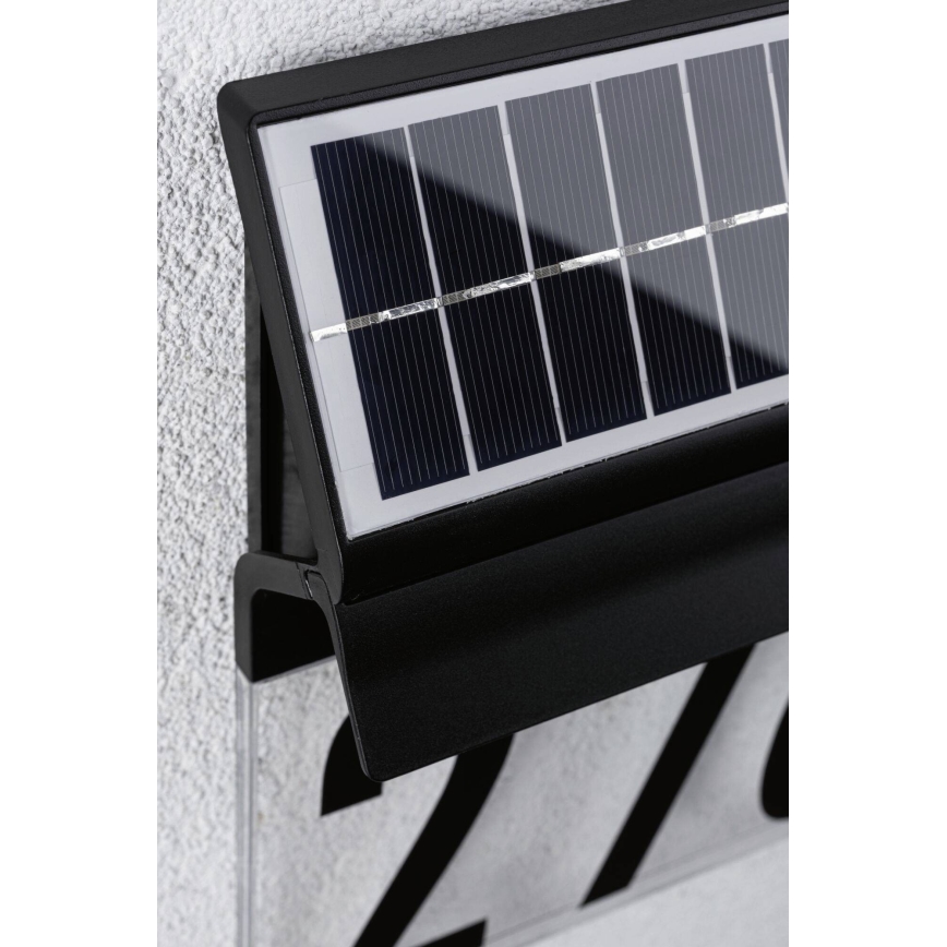 Paulmann 94694 - LED/0,2W IP44 Número de casa solar NEDA 3,7V 1800 mAh