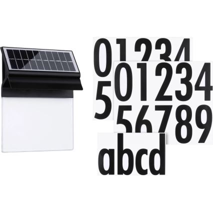 Paulmann 94694 - LED/0,2W IP44 Número de casa solar NEDA 3,7V 1800 mAh